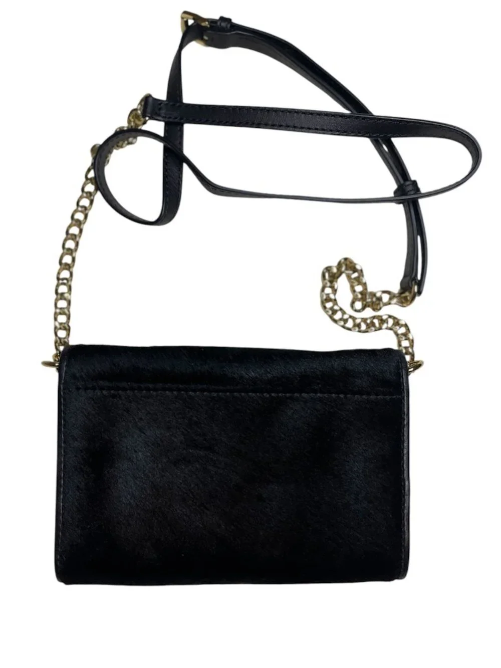 Michael KorsCalf Hair Leather-Trimmed Crossbody Bag